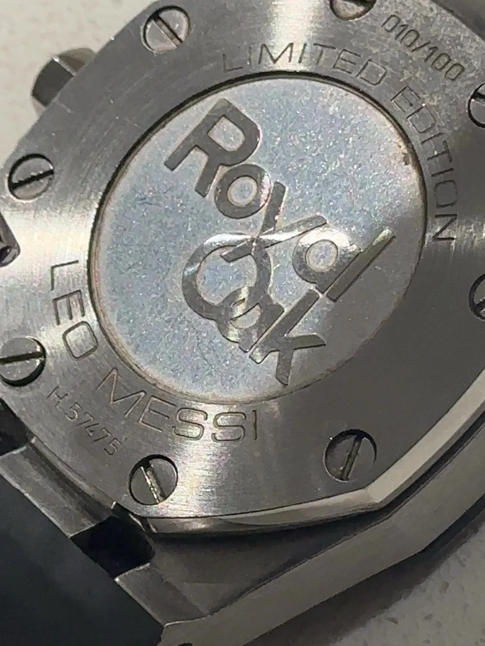 Audemars Piguet Royal Oak Leo Messi Edition. Chronograph with Black Bezel.